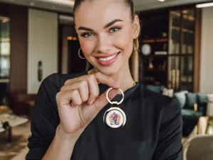 Designer Keyring Luxury Premium Metal Look